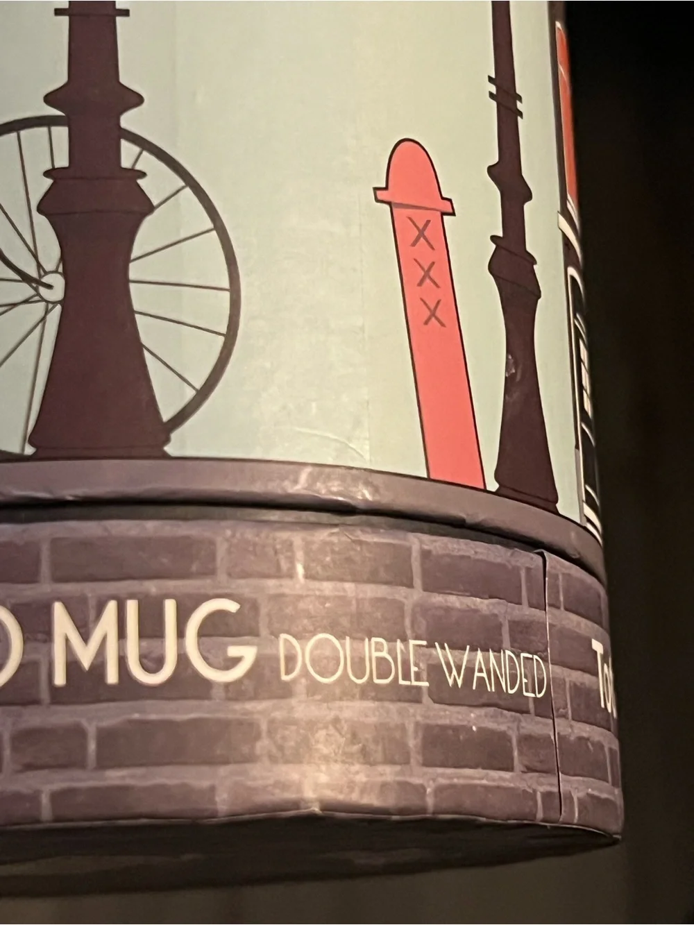 Amsterdam Canal Travel Mug with Blue Lid